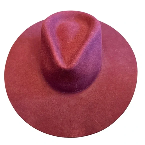 Twister wool felt festival hat size Small Maroon in color - Picture 2 of 7